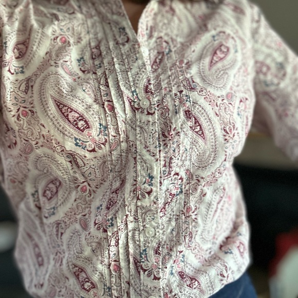 Jacob- 100% cotton paisley button down shirt - Picture 2 of 6